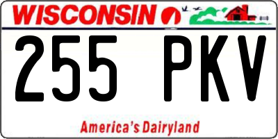 WI license plate 255PKV