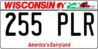 WI license plate 255PLR