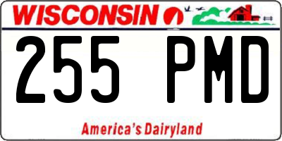 WI license plate 255PMD