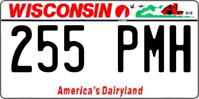 WI license plate 255PMH