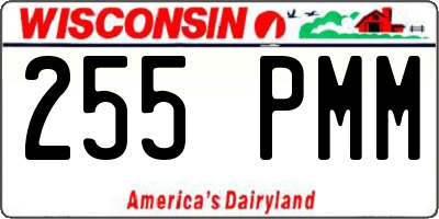 WI license plate 255PMM