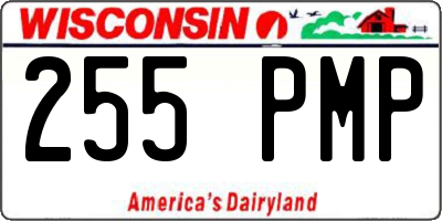 WI license plate 255PMP