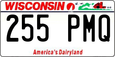 WI license plate 255PMQ