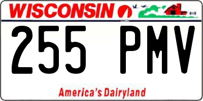 WI license plate 255PMV