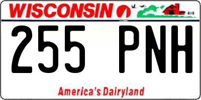 WI license plate 255PNH