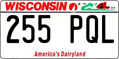 WI license plate 255PQL