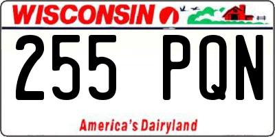 WI license plate 255PQN