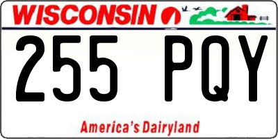 WI license plate 255PQY
