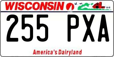 WI license plate 255PXA