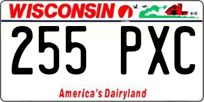 WI license plate 255PXC