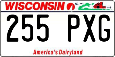 WI license plate 255PXG
