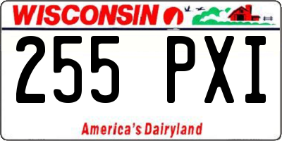 WI license plate 255PXI