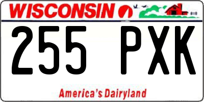 WI license plate 255PXK