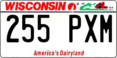 WI license plate 255PXM
