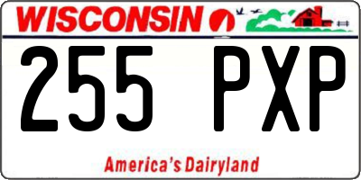WI license plate 255PXP