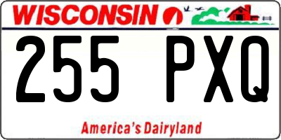 WI license plate 255PXQ