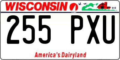 WI license plate 255PXU