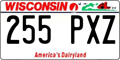 WI license plate 255PXZ
