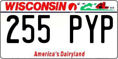 WI license plate 255PYP