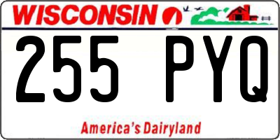 WI license plate 255PYQ