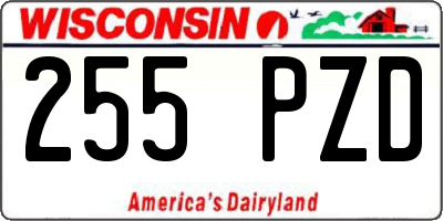 WI license plate 255PZD