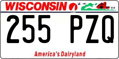 WI license plate 255PZQ