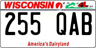 WI license plate 255QAB