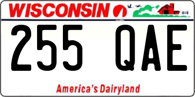 WI license plate 255QAE
