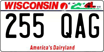 WI license plate 255QAG