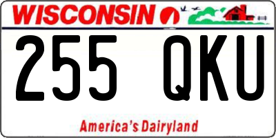 WI license plate 255QKU