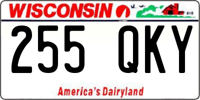 WI license plate 255QKY