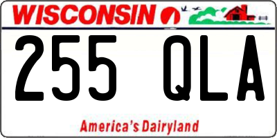 WI license plate 255QLA