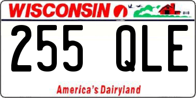 WI license plate 255QLE