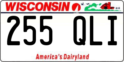 WI license plate 255QLI