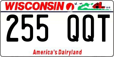 WI license plate 255QQT