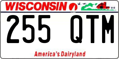 WI license plate 255QTM