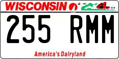 WI license plate 255RMM