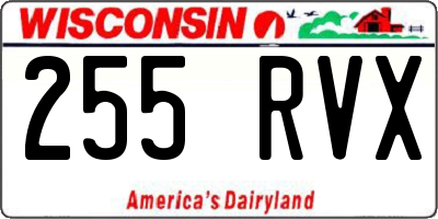 WI license plate 255RVX