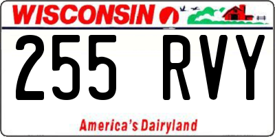 WI license plate 255RVY