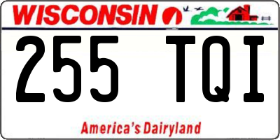 WI license plate 255TQI