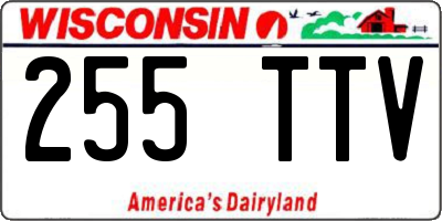 WI license plate 255TTV