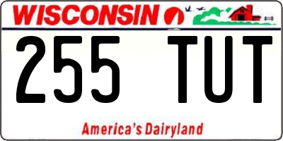 WI license plate 255TUT