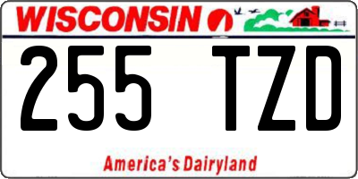 WI license plate 255TZD