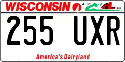 WI license plate 255UXR