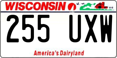 WI license plate 255UXW