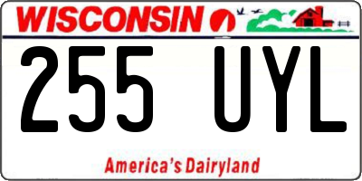 WI license plate 255UYL