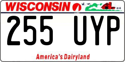 WI license plate 255UYP