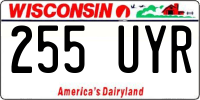 WI license plate 255UYR