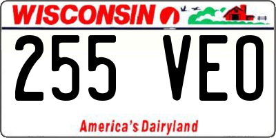 WI license plate 255VEO