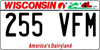 WI license plate 255VFM